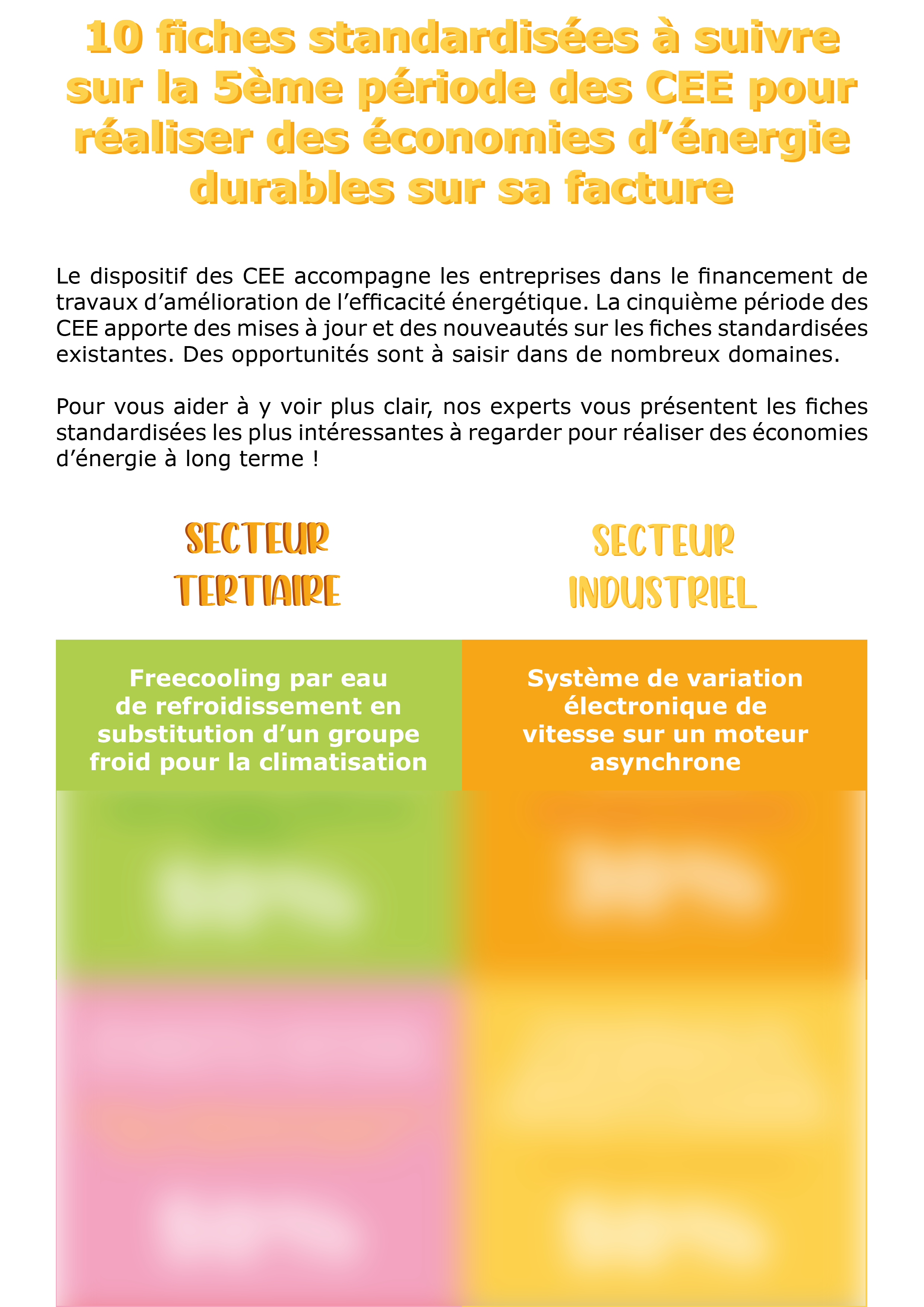 Visuel infographie CEE fiches standardisées
